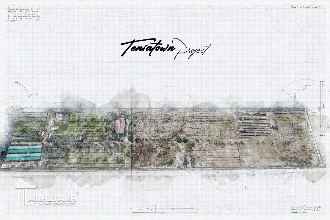 توده گذاری ویلاها و طراحی ساختمان مشاعات شهرک تنیا‌تاون (Tenia Town)