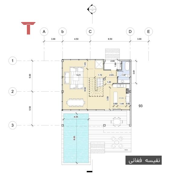 نفر سوم مسابقه طراحی ویلا خانه دل