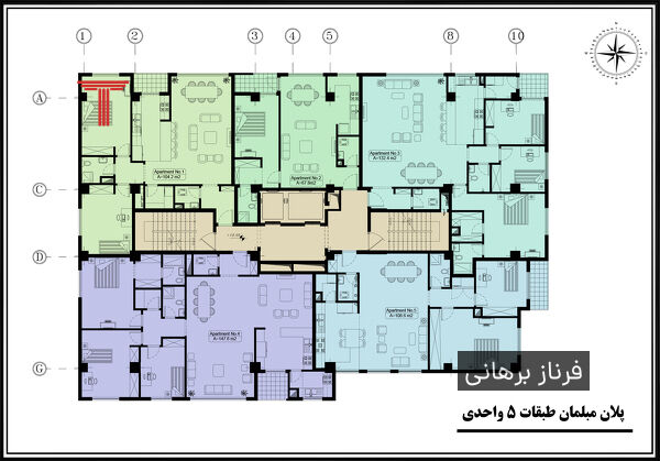 طراحی پلان مجتمع مسکونی تهرانسر